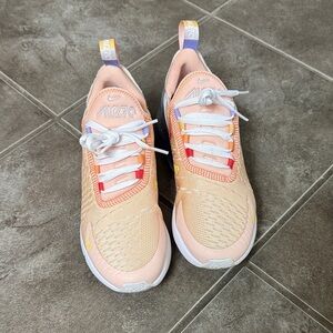 Nike Air Max 270 Peach and Yellow Sneakers